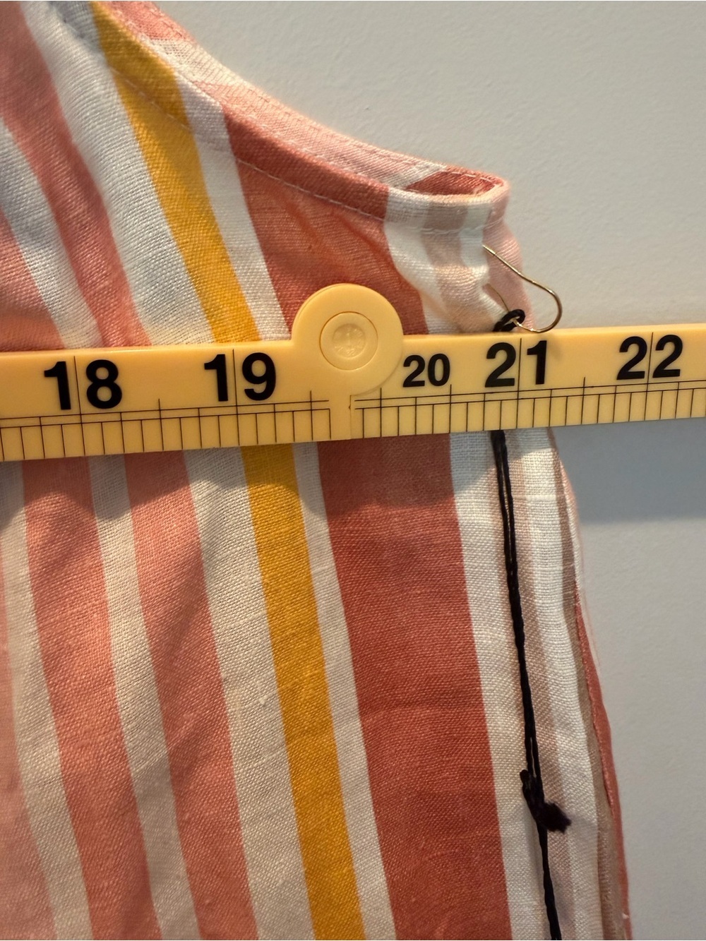 EPHEMERA 100% Linen Garland Striped High Neck Mini Dress Size Medium - Picture 9 of 9